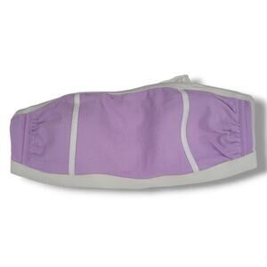 Kona Sol Plus Size Purple Terry Bandeau Bikini Top 14W NWOT